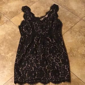 NWOT!! Joie Black Side-Zip Lace Overlay Dress!